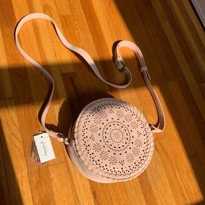 NWT Francesca’s Whipstitch Canteen Crossbody